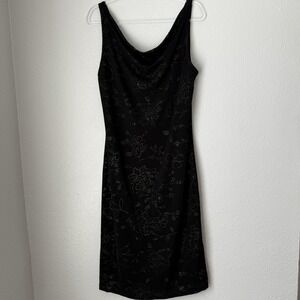 Elegant Black Floral Dress